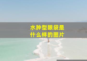 水肿型眼袋是什么样的图片