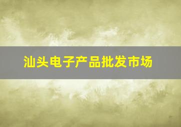 汕头电子产品批发市场