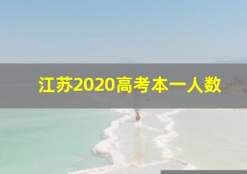 江苏2020高考本一人数