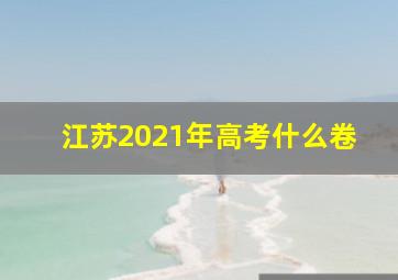 江苏2021年高考什么卷