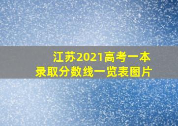 江苏2021高考一本录取分数线一览表图片