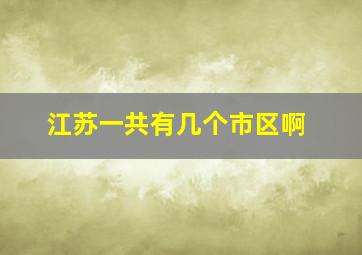 江苏一共有几个市区啊