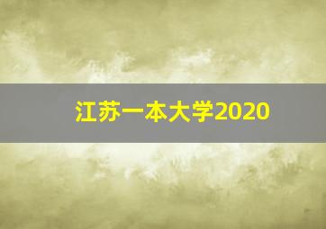 江苏一本大学2020