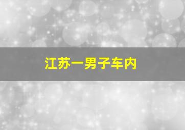 江苏一男子车内