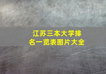 江苏三本大学排名一览表图片大全