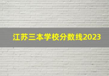 江苏三本学校分数线2023