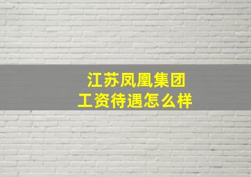 江苏凤凰集团工资待遇怎么样