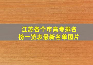 江苏各个市高考排名榜一览表最新名单图片