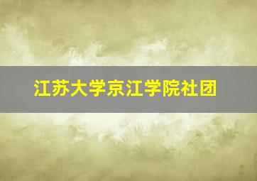 江苏大学京江学院社团