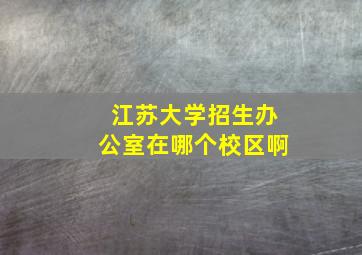 江苏大学招生办公室在哪个校区啊