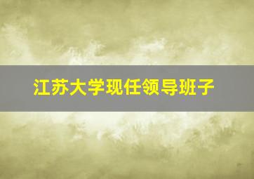 江苏大学现任领导班子