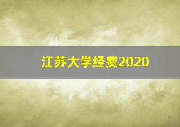 江苏大学经费2020