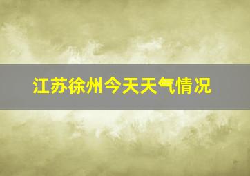 江苏徐州今天天气情况