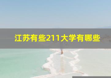 江苏有些211大学有哪些