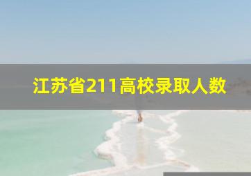 江苏省211高校录取人数