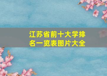 江苏省前十大学排名一览表图片大全