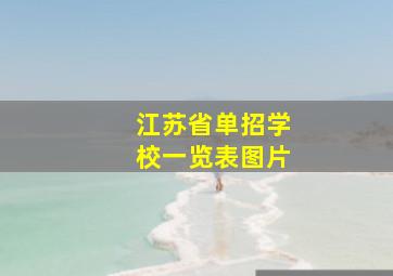 江苏省单招学校一览表图片