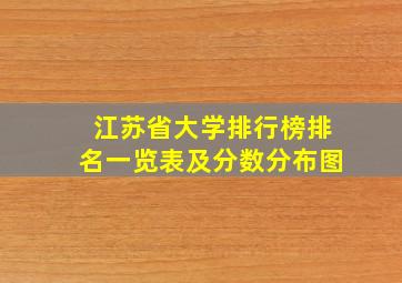 江苏省大学排行榜排名一览表及分数分布图