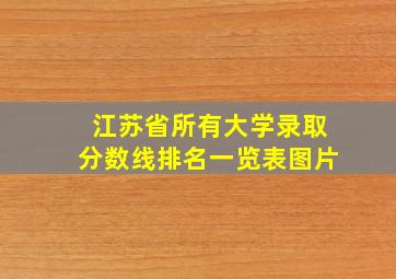 江苏省所有大学录取分数线排名一览表图片