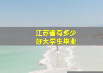 江苏省有多少好大学生毕业