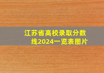 江苏省高校录取分数线2024一览表图片