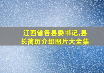 江西省各县委书记,县长简历介绍图片大全集