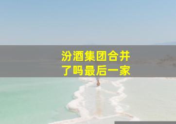 汾酒集团合并了吗最后一家