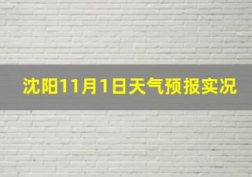 沈阳11月1日天气预报实况