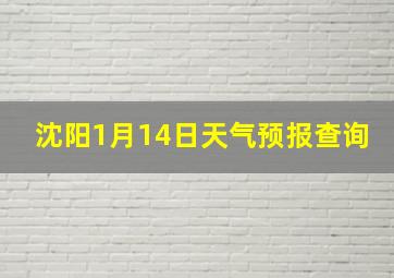 沈阳1月14日天气预报查询