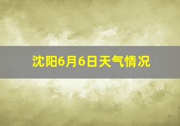 沈阳6月6日天气情况