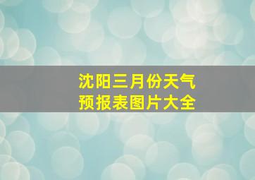 沈阳三月份天气预报表图片大全