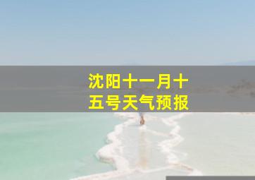 沈阳十一月十五号天气预报