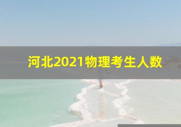 河北2021物理考生人数