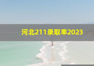 河北211录取率2023