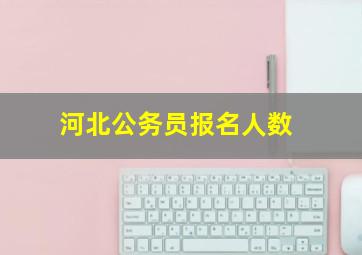 河北公务员报名人数