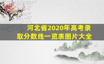 河北省2020年高考录取分数线一览表图片大全