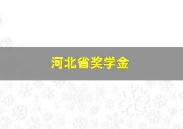 河北省奖学金