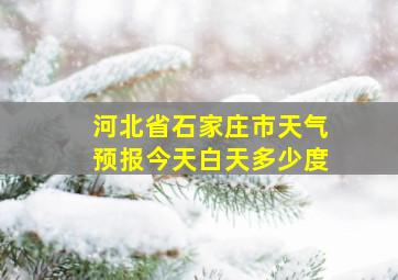 河北省石家庄市天气预报今天白天多少度