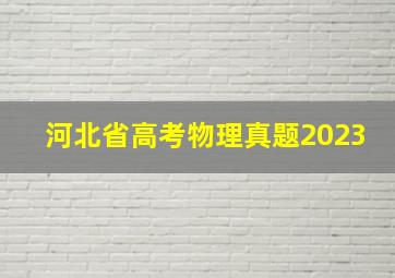 河北省高考物理真题2023