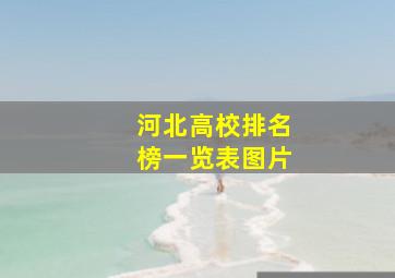 河北高校排名榜一览表图片