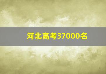 河北高考37000名