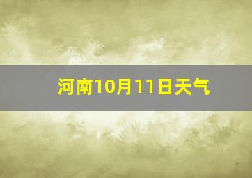 河南10月11日天气