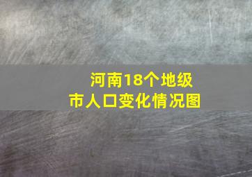 河南18个地级市人口变化情况图