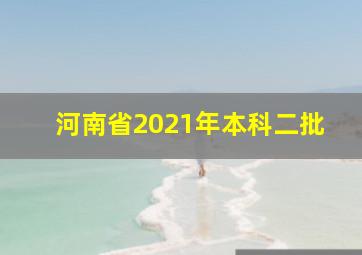 河南省2021年本科二批