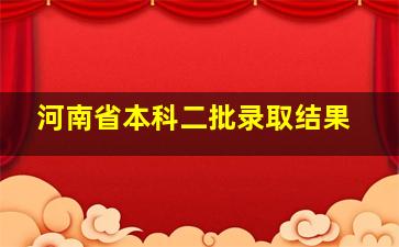 河南省本科二批录取结果