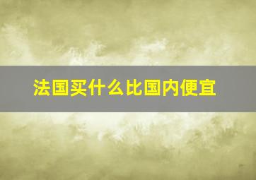 法国买什么比国内便宜