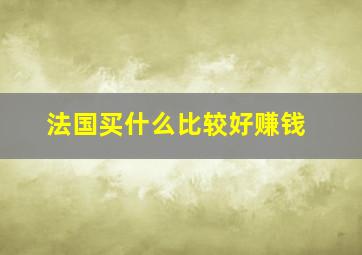 法国买什么比较好赚钱