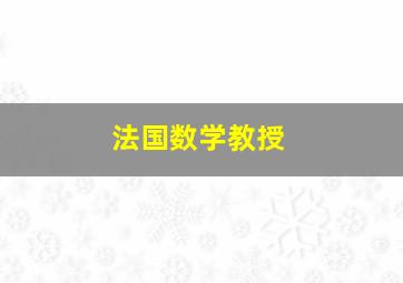 法国数学教授