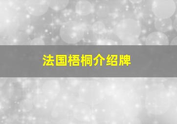 法国梧桐介绍牌