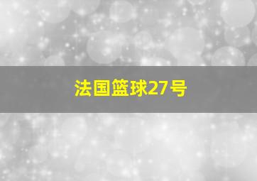 法国篮球27号